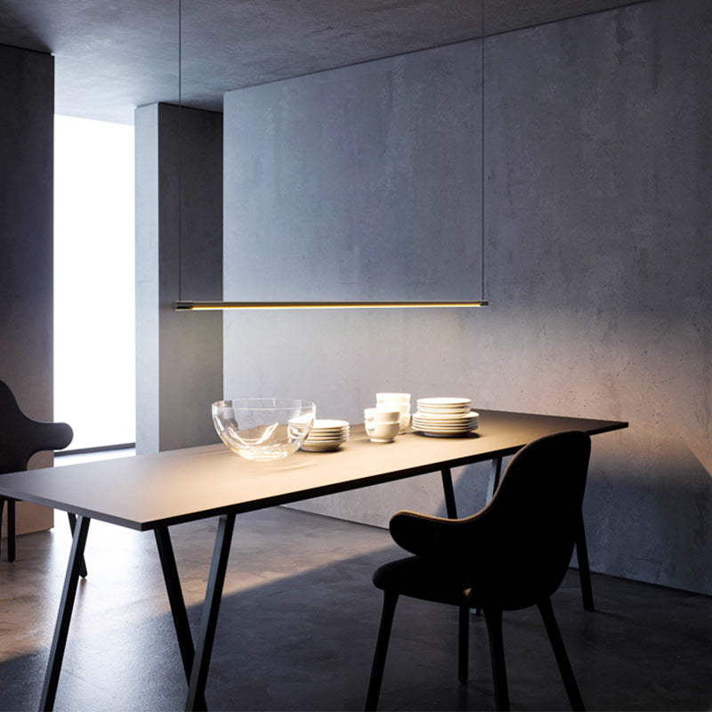 Zynar Minimalist Linear Pendant Light, Black - Neutralighting