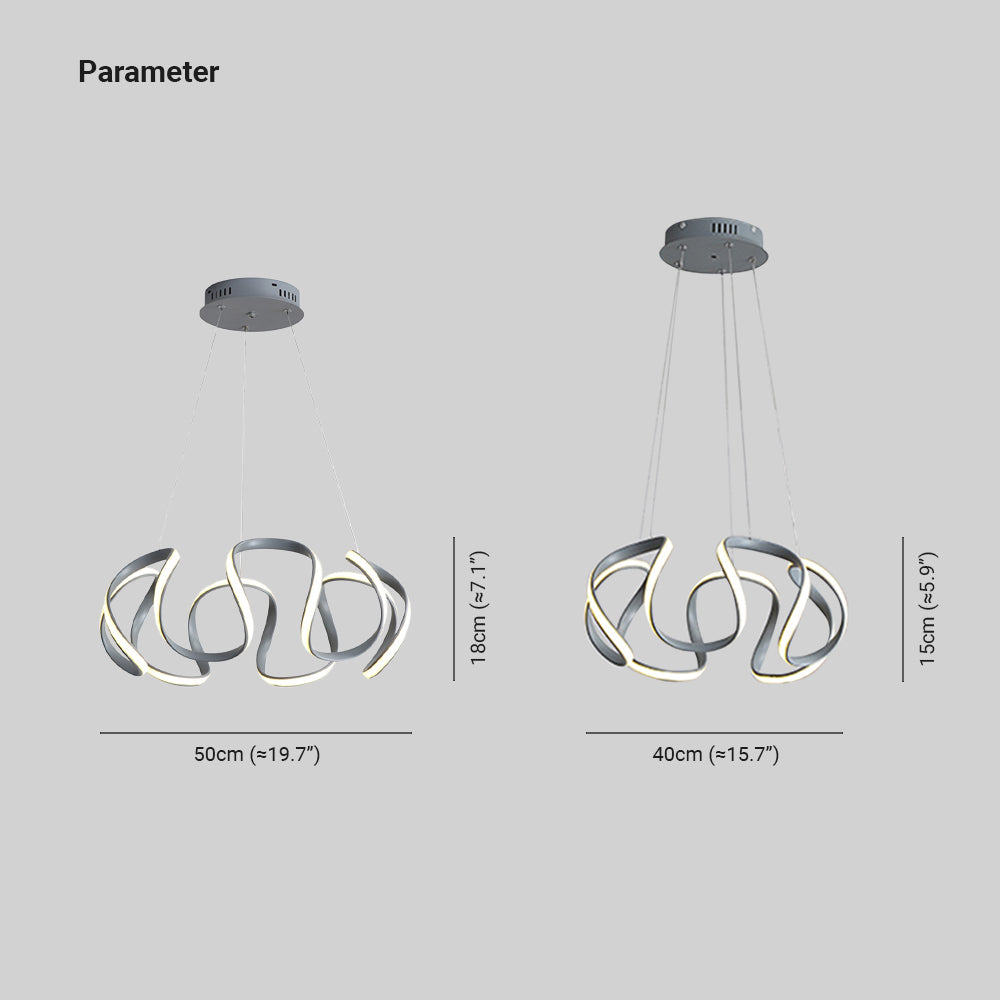 Clyra Modern Irregular Flower Pendant Light, 3 Colors - Neutralighting